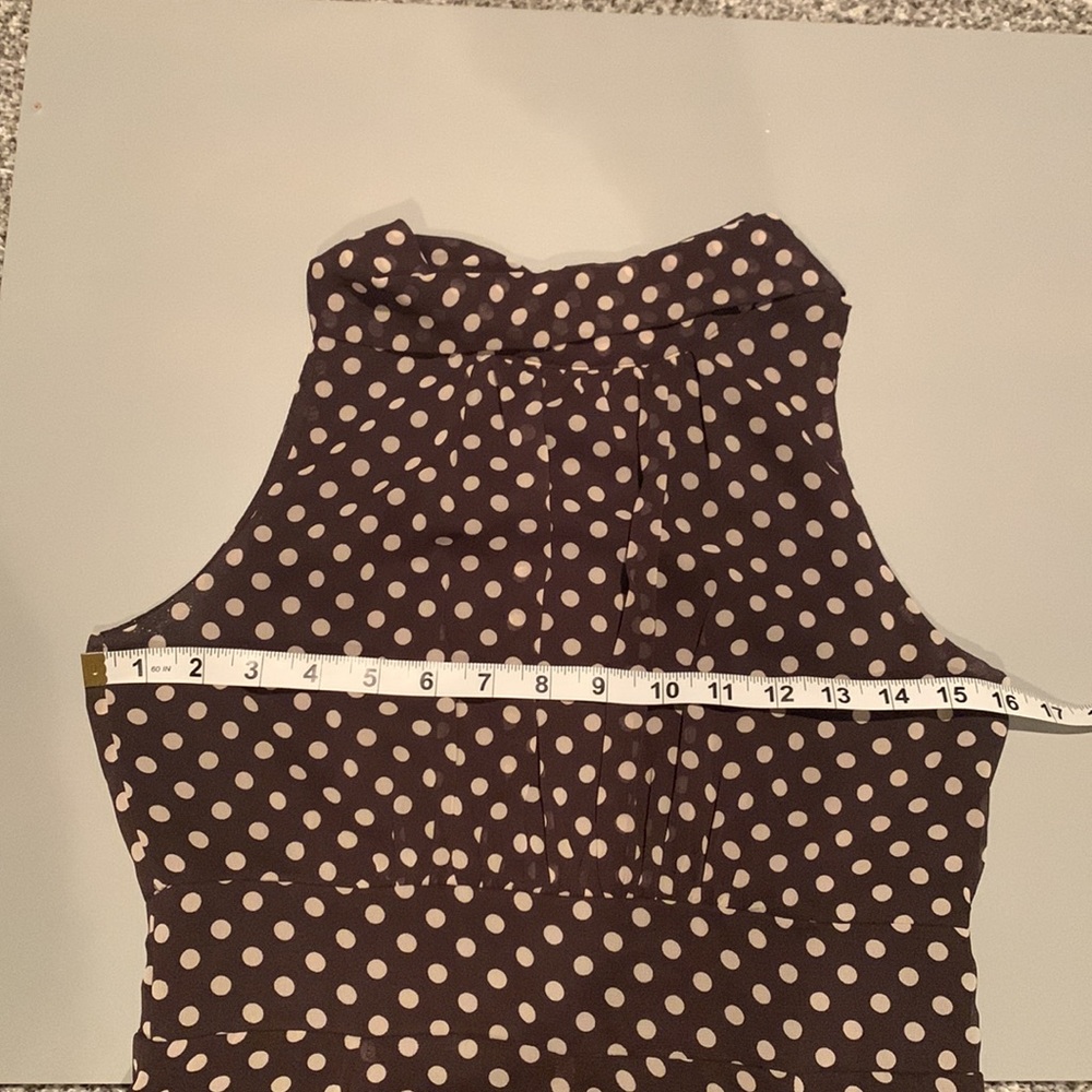 Brown & Beige polka dot dress - Picture 5 of 7